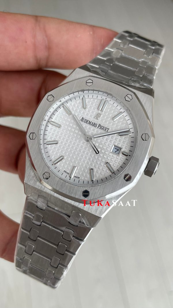 Audemars Piguet Royal Oak Beyaz Kadran 15510ST Replika Saat Audemars Piguet Royal Oak Beyaz Kadran 15510ST Replika Saat