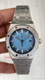 Audemars Piguet Royal Oak Buz Mavi Kadran 15510BC Replika Saat