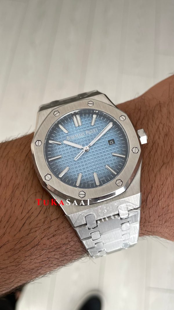Audemars Piguet Royal Oak Buz Mavi Kadran 15510BC Replika Saat Audemars Piguet Royal Oak Buz Mavi Kadran 15510BC Replika Saat