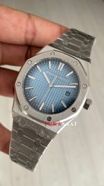 Audemars Piguet Royal Oak Buz Mavi Kadran 15510BC Replika Saat
