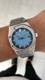 Audemars Piguet Royal Oak Buz Mavi Kadran 15510BC Replika Saat