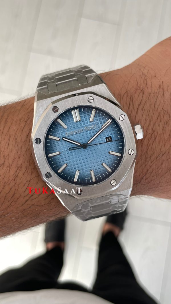 Audemars Piguet Royal Oak Buz Mavi Kadran 15510BC Replika Saat Audemars Piguet Royal Oak Buz Mavi Kadran 15510BC Replika Saat