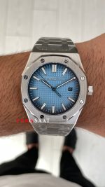 Audemars Piguet Royal Oak Buz Mavi Kadran 15510BC Replika Saat