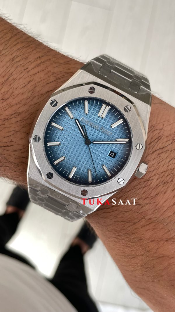 Audemars Piguet Royal Oak Buz Mavi Kadran 15510BC Replika Saat Audemars Piguet Royal Oak Buz Mavi Kadran 15510BC Replika Saat