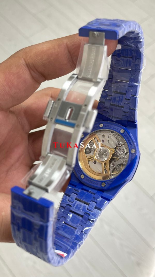 Audemars Piguet Royal Oak Ceramic Blue 15510ST Mavi Kadran 41mm Mavi Seramik Super Clone Swiss ETA Saat APS Factory Audemars Piguet Royal Oak Ceramic Blue 15510ST Mavi Kadran 41mm Mavi Seramik Super Clone Swiss ETA Saat APS Factory