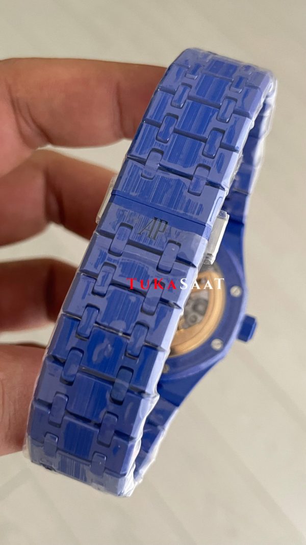 Audemars Piguet Royal Oak Ceramic Blue 15510ST Mavi Kadran 41mm Mavi Seramik Super Clone Swiss ETA Saat APS Factory Audemars Piguet Royal Oak Ceramic Blue 15510ST Mavi Kadran 41mm Mavi Seramik Super Clone Swiss ETA Saat APS Factory