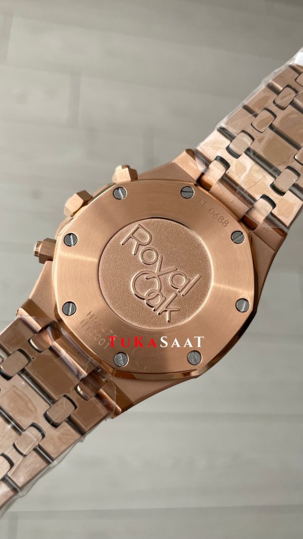 Audemars Piguet Royal Oak Chronograph 26240OR Beyaz Kadran Rose Replika Saat Audemars Piguet Royal Oak Chronograph 26240OR Beyaz Kadran Rose Replika Saat