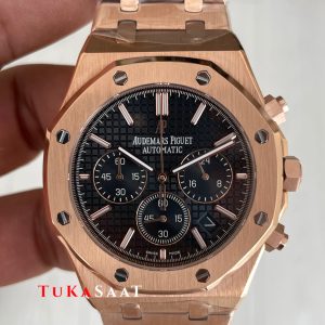 Audemars Piguet Royal Oak Chronograph 26240OR Siyah Kadran Rose Replika Saat