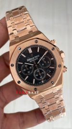 Audemars Piguet Royal Oak Chronograph 26240OR Siyah Kadran Rose Replika Saat