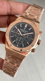 Audemars Piguet Royal Oak Chronograph 26240OR Siyah Kadran Rose Replika Saat