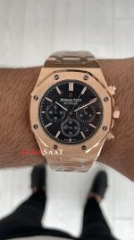 Audemars Piguet Royal Oak Chronograph 26240OR Siyah Kadran Rose Replika Saat
