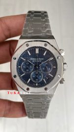 Audemars Piguet Royal Oak Chronograph 26240ST Mavi Kadran 41 mm Silver Replika Saat