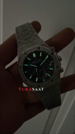 Audemars Piguet Royal Oak Chronograph 26240ST Mavi Kadran 41 mm Silver Replika Saat