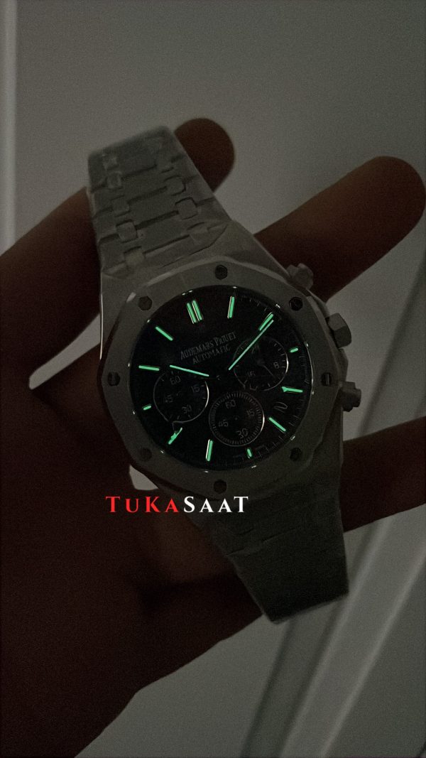 Audemars Piguet Royal Oak Chronograph 26240ST Mavi Kadran 41 mm Silver Replika Saat Audemars Piguet Royal Oak Chronograph 26240ST Mavi Kadran 41 mm Silver Replika Saat