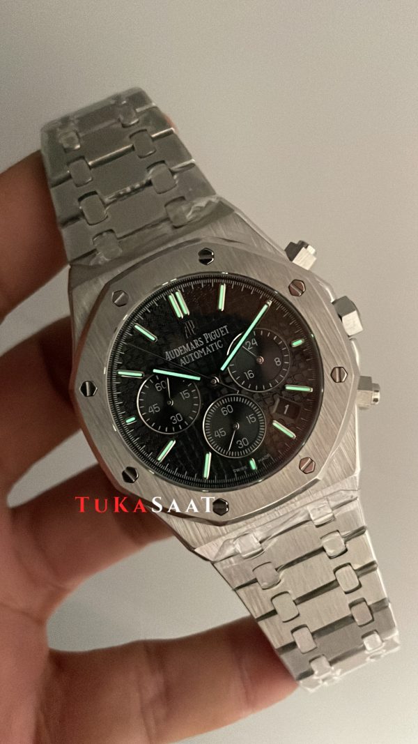 audemars-piguet-royal-oak-chronograph-26240st-siyah-kadran-41-mm-silver-replika-saat-10 Audemars Piguet Royal Oak Chronograph 26240ST Siyah Kadran 41 mm Silver Replika Saat