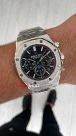 Audemars Piguet Royal Oak Chronograph 26240ST Siyah Kadran 41 mm Silver Replika Saat