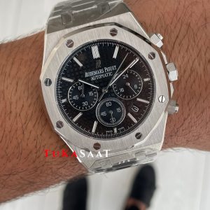 Audemars Piguet Royal Oak Chronograph 26240ST Siyah Kadran 41 mm Silver Replika Saat