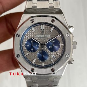 Audemars Piguet Royal Oak Chronograph 26331IP Gri Kadran 20th Anniversary 41mm Silver Replika Saat