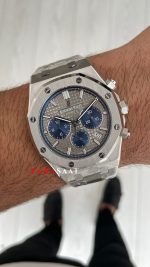 Audemars Piguet Royal Oak Chronograph 26331IP Gri Kadran 20th Anniversary 41mm Silver Replika Saat