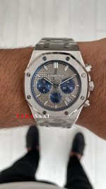 Audemars Piguet Royal Oak Chronograph 26331IP Gri Kadran 20th Anniversary 41mm Silver Replika Saat