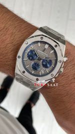 Audemars Piguet Royal Oak Chronograph 26331IP Gri Kadran 20th Anniversary 41mm Silver Replika Saat