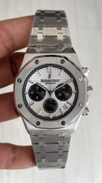 Audemars Piguet Royal Oak Chronograph 26331ST Panda Beyaz Kadran 41mm Silver Replika Saat