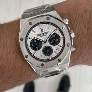 Audemars Piguet Royal Oak Chronograph 26331ST Panda Beyaz Kadran 41mm Silver Replika Saat