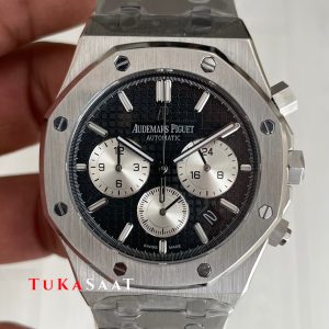 Audemars Piguet Royal Oak Chronograph 26331ST Siyah Kadran 41mm Silver Replika Saat