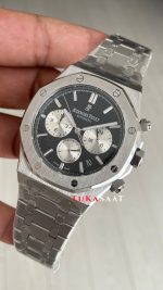 Audemars Piguet Royal Oak Chronograph 26331ST Siyah Kadran 41mm Silver Replika Saat