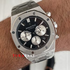 Audemars Piguet Royal Oak Chronograph 26331ST Siyah Kadran 41mm Silver Replika Saat