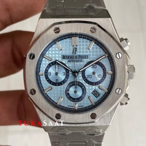 Audemars Piguet Royal Oak Chronograph Tifany 26331ST Ice Blue 41 mm Silver Replika Saat