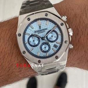 Audemars Piguet Royal Oak Chronograph Tifany 26331ST Ice Blue 41 mm Silver Replika Saat