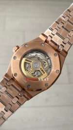 Audemars Piguet Royal Oak Jumbo Extra Thin Füme Gri Kadran 16202OR Rose 50th Anniversary Replika Saat