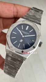 Audemars Piguet Royal Oak Jumbo Extra Thin Mavi Kadran 16202ST 50th Anniversary Replika Saat