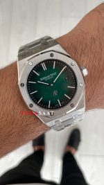 Audemars Piguet Royal Oak Jumbo Extra Thin Yeşil Kadran 16202PT 50th Anniversary Replika Saat