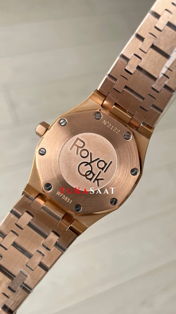 Audemars Piguet Royal Oak Lady Beyaz Kadran 67650OR Rose 33mm Kadın Replika Saat Audemars Piguet Royal Oak Lady Beyaz Kadran 67650OR Rose 33mm Kadın Replika Saat