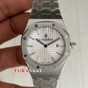 Audemars Piguet Royal Oak Lady Beyaz Kadran 67650ST Silver 33mm Kadın Replika Saat