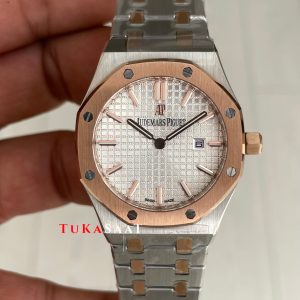 Audemars Piguet Royal Oak Lady Beyaz Kadran 67651SR Silver Rose 33mm Kadın Replika Saat