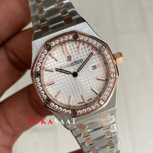 Audemars Piguet Royal Oak Lady Diamond Beyaz Kadran 67651SR Silver Rose 33mm Kadın Replika Saat