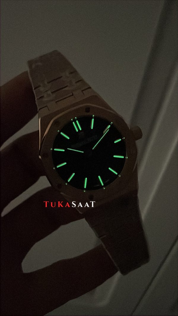 Audemars Piguet Royal Oak Lady Siyah Kadran 67650OR Rose 33mm Kadın Replika Saat Audemars Piguet Royal Oak Lady Siyah Kadran 67650OR Rose 33mm Kadın Replika Saat