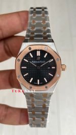 Audemars Piguet Royal Oak Lady Siyah Kadran 67651SR Silver Rose 33mm Kadın Replika Saat