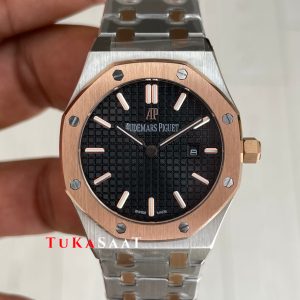 Audemars Piguet Royal Oak Lady Siyah Kadran 67651SR Silver Rose 33mm Kadın Replika Saat
