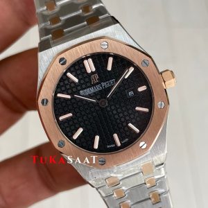 Audemars Piguet Royal Oak Lady Siyah Kadran 67651SR Silver Rose 33mm Kadın Replika Saat