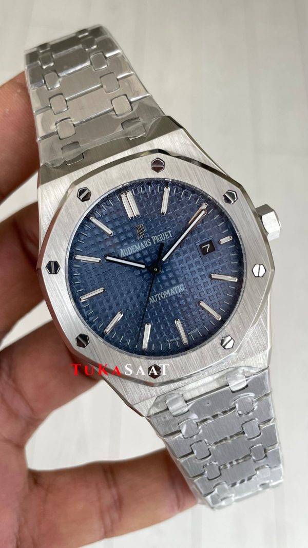 Audemars Piguet Royal Oak Mavi Kadran 15400ST Replika Saat Audemars Piguet Royal Oak Mavi Kadran 15400ST Replika Saat