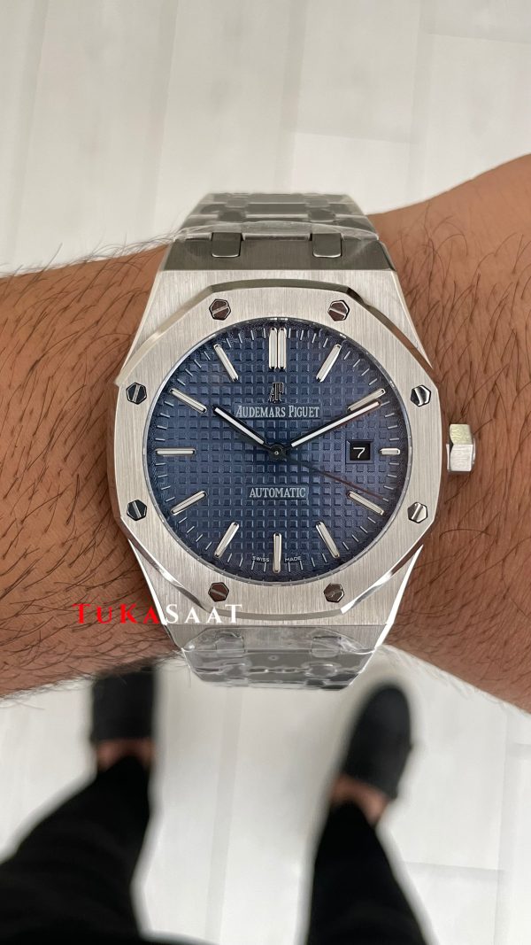 Audemars Piguet Royal Oak Mavi Kadran 15400ST Replika Saat Audemars Piguet Royal Oak Mavi Kadran 15400ST Replika Saat