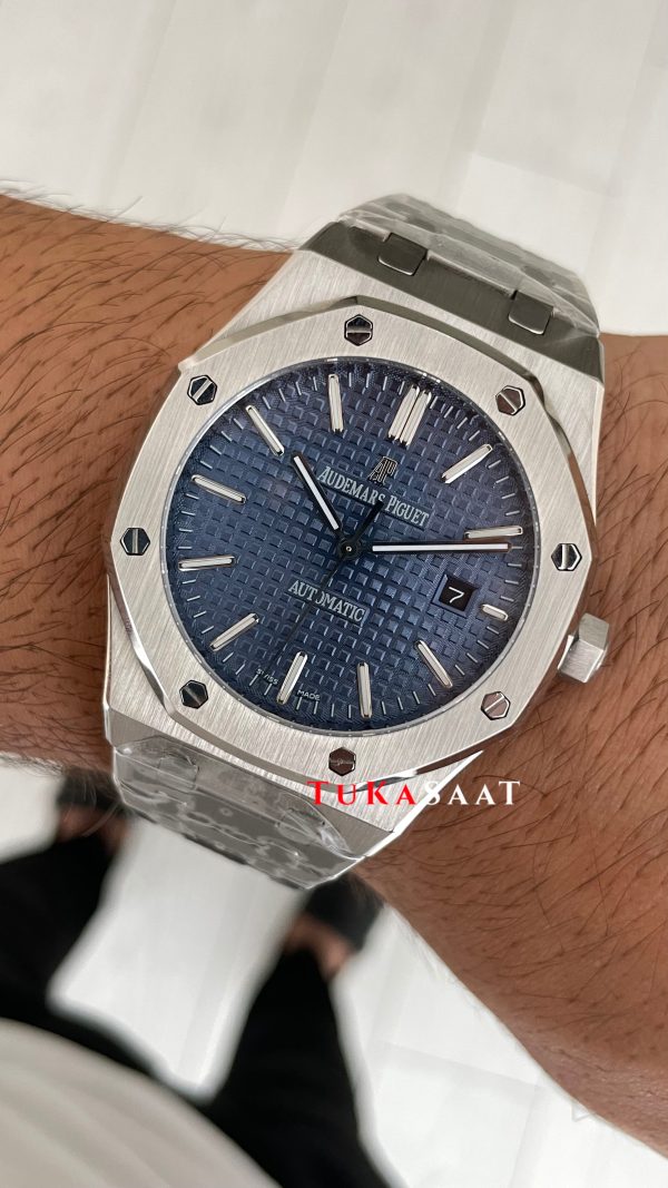Audemars Piguet Royal Oak Mavi Kadran 15400ST Replika Saat Audemars Piguet Royal Oak Mavi Kadran 15400ST Replika Saat