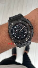 Audemars Piguet Royal Oak Offshore Carbon Siyah Kadran 26400AU Black 43mm Replika Saat