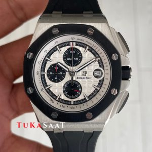 Audemars Piguet Royal Oak Offshore Chronograph Beyaz Kadran 26400SO Rubber 43 mm White Dial Replika Saat