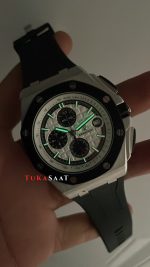 Audemars Piguet Royal Oak Offshore Chronograph Beyaz Kadran 26400SO Rubber 43 mm White Dial Replika Saat