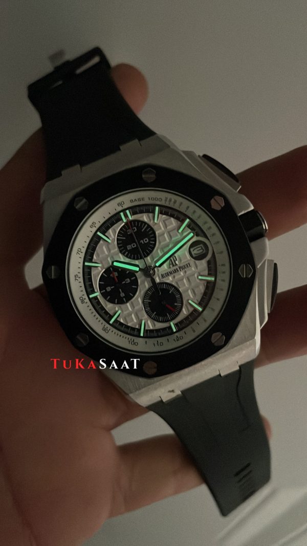 Audemars Piguet Royal Oak Offshore Chronograph Beyaz Kadran 26400SO Rubber 43 mm White Dial Replika Saat Audemars Piguet Royal Oak Offshore Chronograph Beyaz Kadran 26400SO Rubber 43 mm White Dial Replika Saat